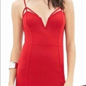 Forever 21 bodycon red mini dress